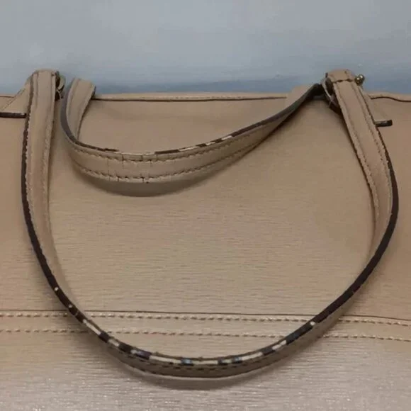 Coach East West City Tote Bag F23576 Tan Beige Saffiano Leather Shoulderbag GUC - Picture 10 of 16